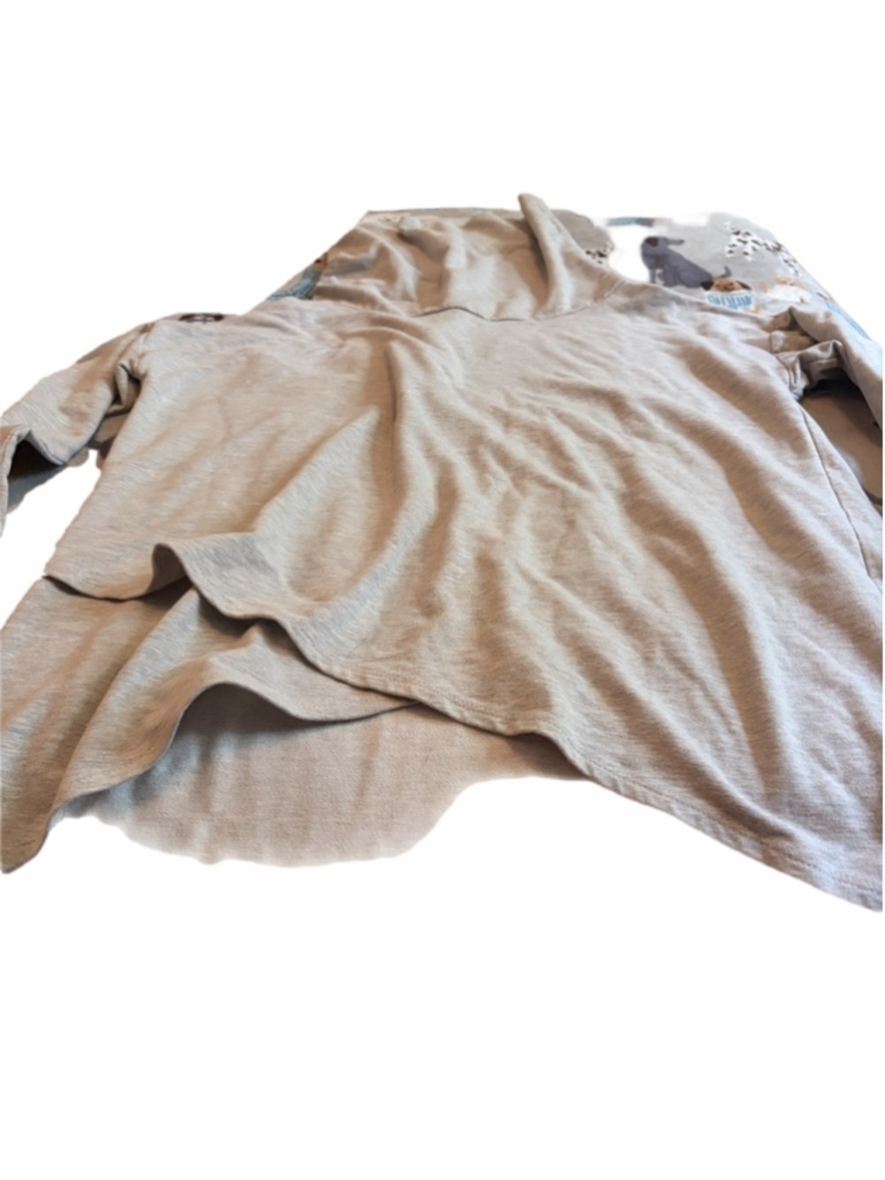 Unbranded Gray Cowl Neck Sweatshirt Asymmetrical - Picture 2 of 4